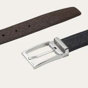 Salvatore Ferragamo Silver Tone Rectangular Belt Buckle